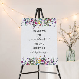 Wildflowers Floral Bridal Shower Welcome