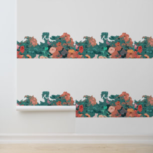 Wildflowers Floral Orange Green Leaves Greenery Wallpaper