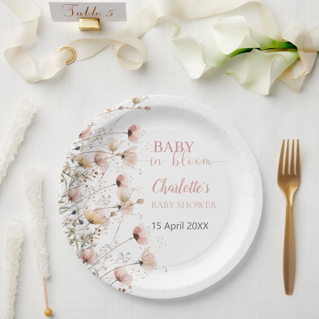 wildflowers floral paper plates template (Creator Uploaded)