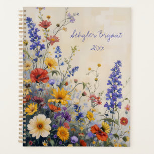 Wildflowers Floral Spiral-bound Botanical Planner