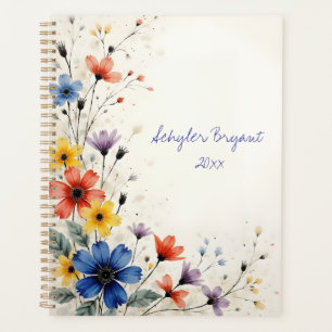 Wildflowers Floral Spiral-bound Spring Botanical Planner