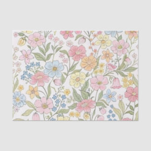 Wildflowers Floral Summer Pattern Tissue Paper