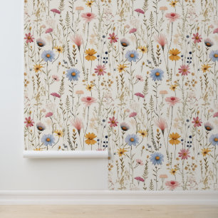 Wildflowers Floral Wallpaper