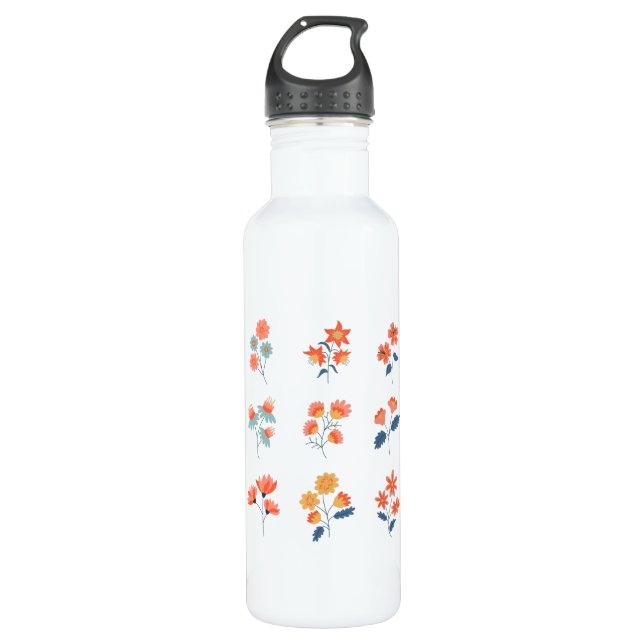 Wildflowers Flowers Botanical 710 Ml Water Bottle (Front)