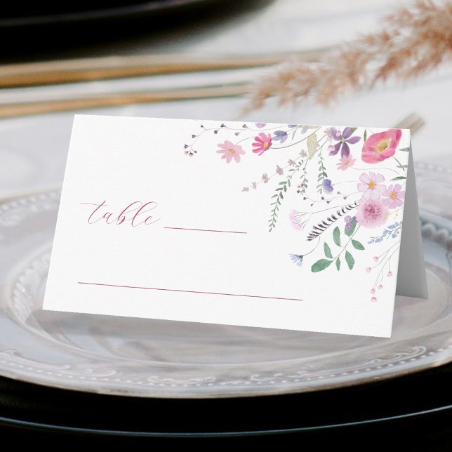 Wildflowers Folded Place Card (Creator Uploaded)