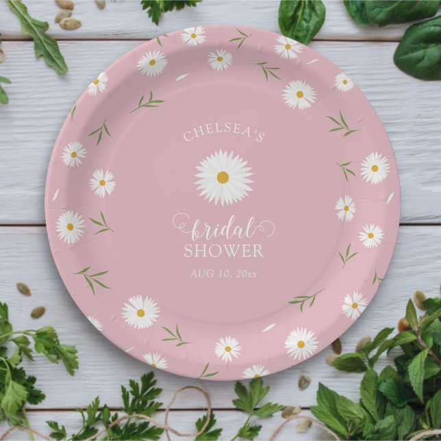 Wildflowers Foliage Greenery Garden Bridal Shower Paper Plate (Creator Uploaded)