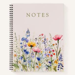 Wildflowers Foliage Notes Notebook
