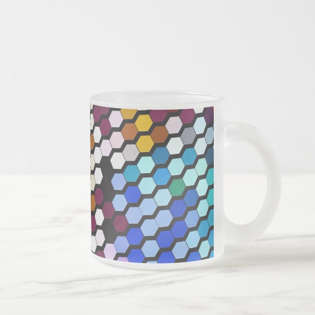 WILDFLOWERS FROSTED GLASS COFFEE MUG (Right)