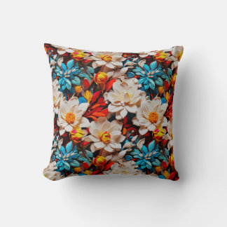 Wildflowers Galore Throw Pillow 