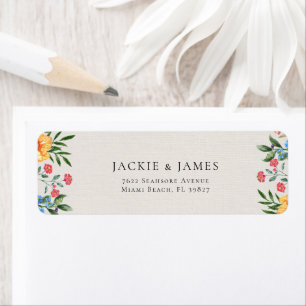 Wildflowers Garden Floral Wedding Return Address