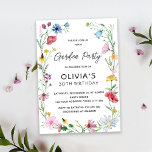 Wildflowers Garden Party Birthday Invitation<br><div class="desc">Watercolor Wildflowers Garden Party Birthday Invitation. Matching items available.</div>