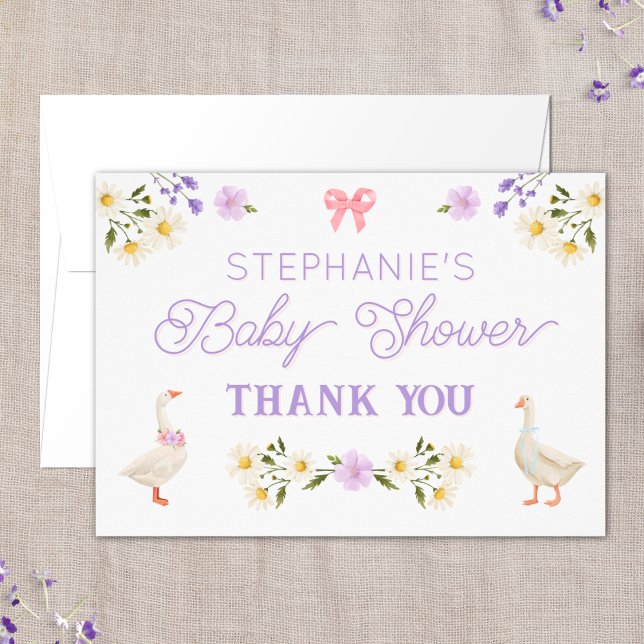 Wildflowers Geese Baby Shower Thank You (Creator Uploaded)
