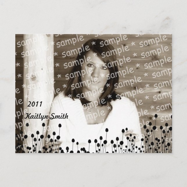 Wildflowers Grad Photo Card (Front)
