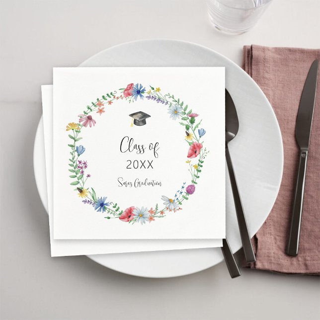 Wildflowers Graduation Napkin (Creator Uploaded)