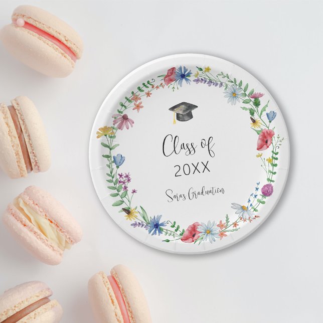 Wildflowers Graduation Paper Plate (Creator Uploaded)