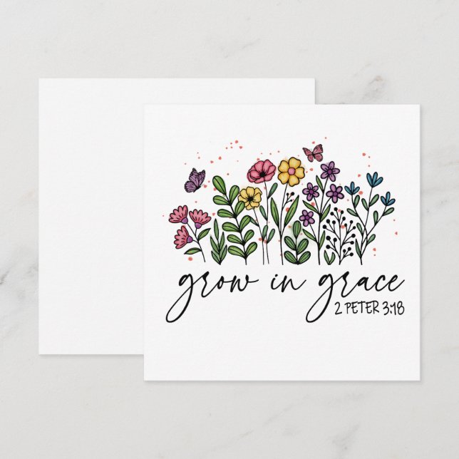 Wildflowers Growing In Grace Christian Gift (Front/Back)
