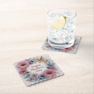 Wildflowers Happy Mother's Day Paper Coaster