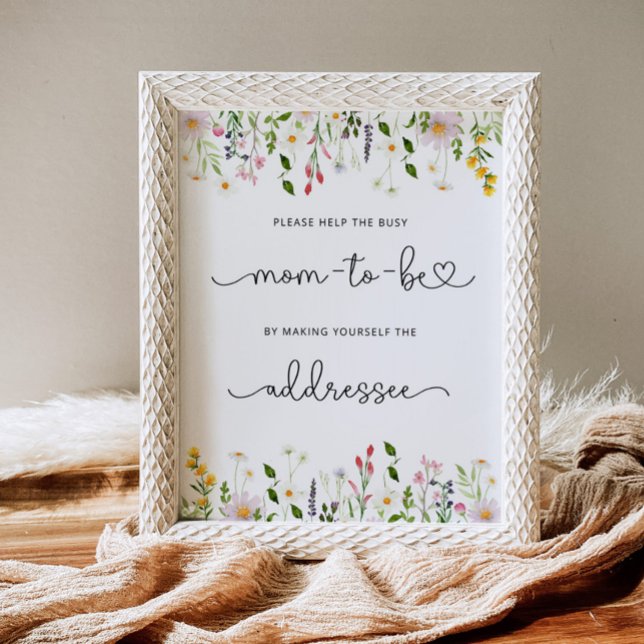 Wildflowers Help the Busy Mum Address an Envelope Poster (Creator Uploaded)