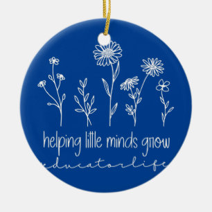 Wildflowers Helping Little Minds Grow Educator Ceramic Tree Decoration