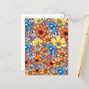 Wildflowers Holiday Postcard