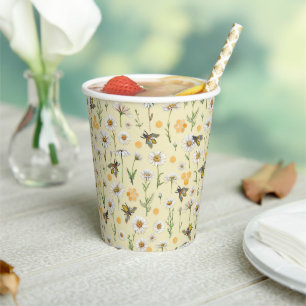 Wildflowers & Honey Bees Baby Shower Paper Cups