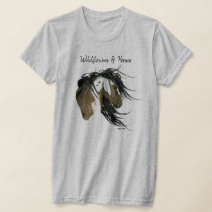 Wildflowers & Horses DreamCatching Art by Bihrle T T-Shirt