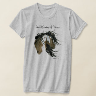 Wildflowers & Horses DreamCatching Art by Bihrle T T-Shirt