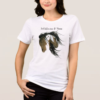Wildflowers & Horses DreamCatching Art by Bihrle Tri-Blend Shirt