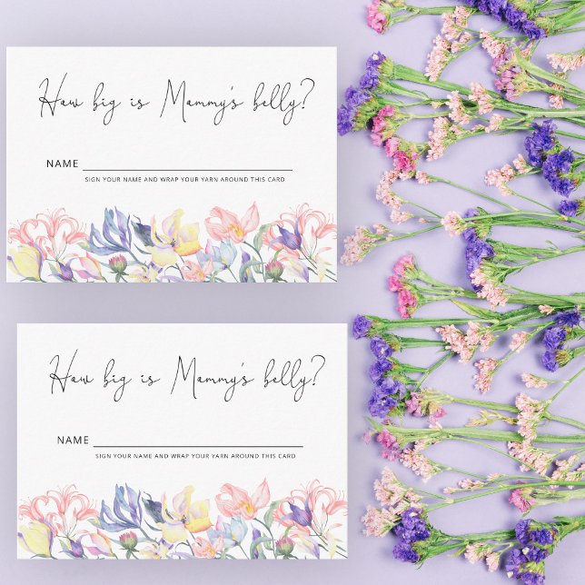Wildflowers How big is mummy's belly Enclosure Card (Creator Uploaded)