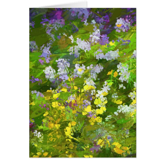 Wildflowers Impasto Painting - Original Flower Art (Front)