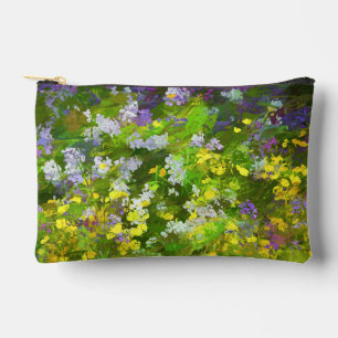 Wildflowers Impasto Painting Original Flower Art Accessory Pouch