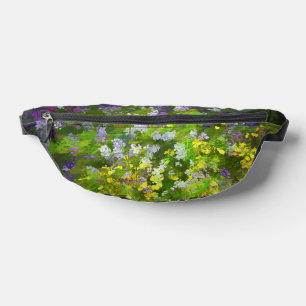 Wildflowers Impasto Painting Original Flower Art Bum Bags