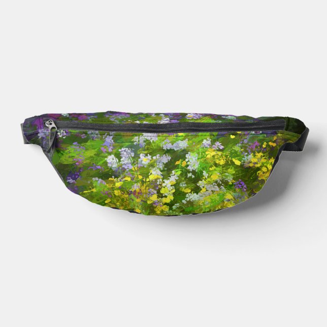 Wildflowers Impasto Painting Original Flower Art Bum Bags (Lay Down)