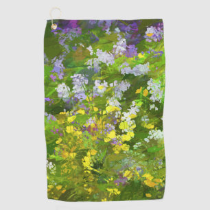 Wildflowers Impasto Painting - Original Flower Art Golf Towel
