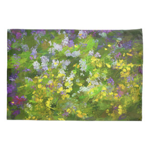 Wildflowers Impasto Painting - Original Flower Art Pillowcase