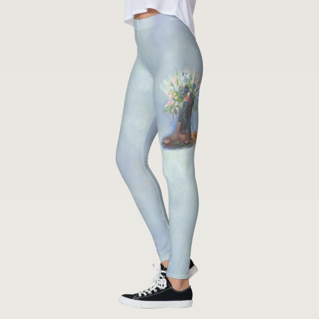 Wildflowers in a Cowboy Boot Leggings (Left)