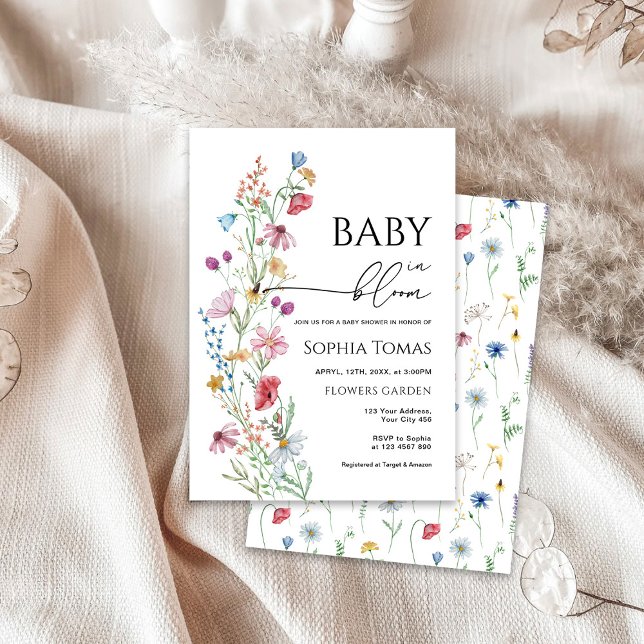 Wildflowers in Bloom Baby Shower Invitation (Creator Uploaded)