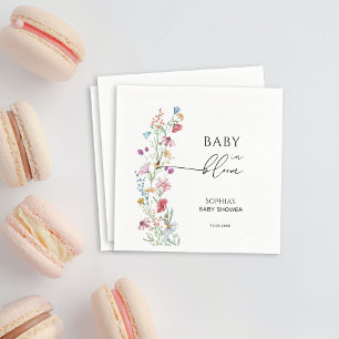 Wildflowers in Bloom Baby Shower Napkin