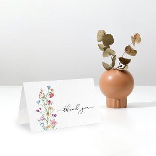 Wildflowers in Bloom Baby Shower Thank You Card