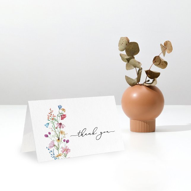 Wildflowers in Bloom Baby Shower Thank You Card (Creator Uploaded)