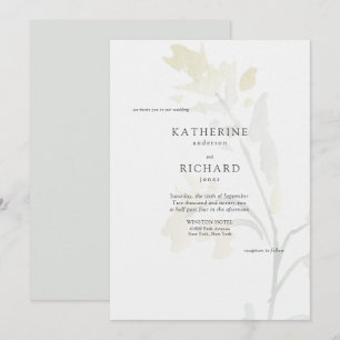 Wildflowers in Bloom II Simple Wedding Invitation