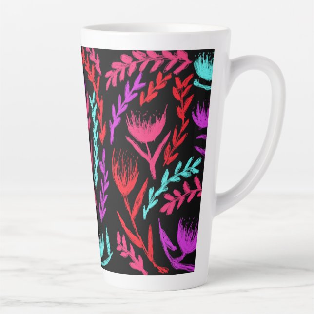 Wildflowers in Colours that POP!  Latte Mug (Right)