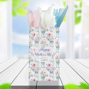 Wildflowers in Mason Jars Happy Mother's Day Small Gift Bag