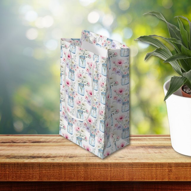 Wildflowers in Mason Jars  Small Gift Bag (Creator Uploaded)
