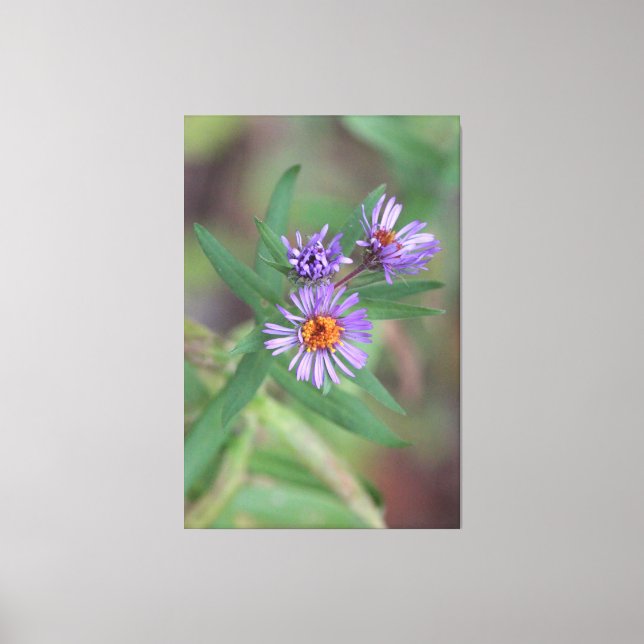 Wildflowers In Purple Canvas Print (Front)