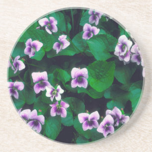 Wildflowers in the forest coaster