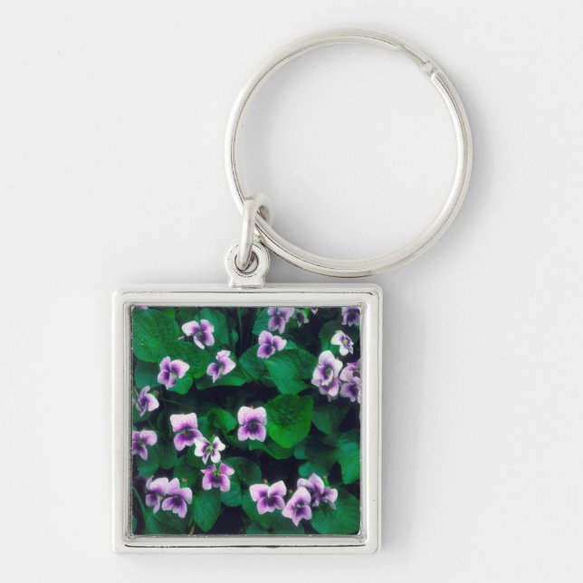 Wildflowers in the forest key ring (Front)
