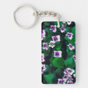 Wildflowers in the forest key ring