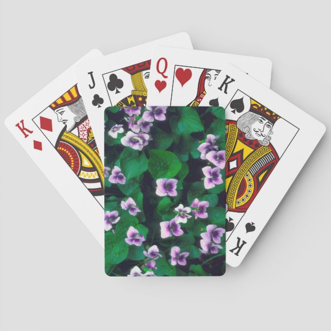 Wildflowers in the forest playing cards (Back)