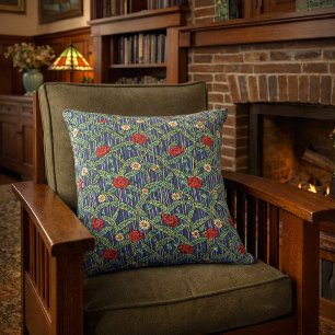 Wildflowers In Wheatfield Pattern Cushion
